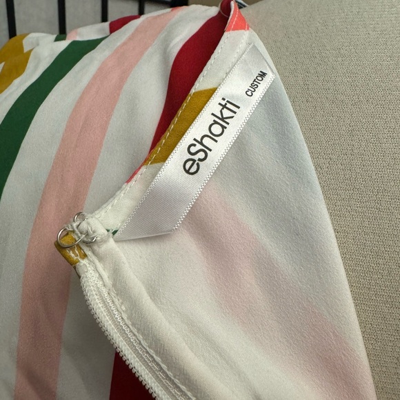 Bold Stripe Crepe Surplice Maxi Dress Rainbow 2x eShakti - Picture 4 of 4